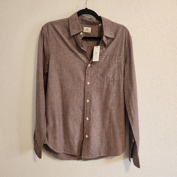 Adriano Goldschmied size XS Mauve Long Sleeve‎ Button Up Shirt 8867BCY NWT - Picture 9 of 9